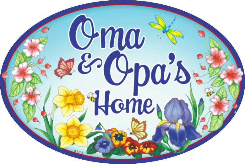 SKU: DT5481  | DZ/EA Cost: 4.25/4.49 | DOOR SIGN/SM: OMA&OPA FLOWERS