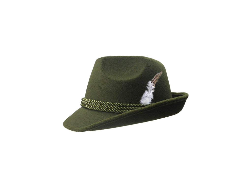 SKU: H1216 | DZ/EA Cost: 5.75/5.95 | TIROL FEDORA: GREEN/XL