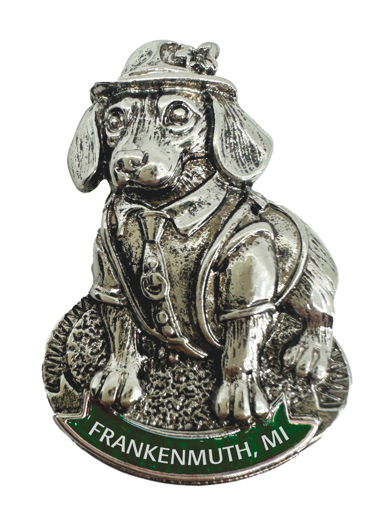 SKU: HP548F  | DZ/EA Cost: 5.45/5.95 | HAT PIN: DACHSHUND/FRANKEMUTH