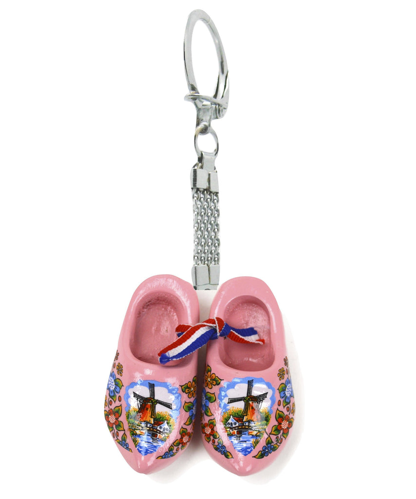 Pink Wooden Shoe Keychain - CT-551, CT-600, Dutch, Key Chains, New Products, NP Upload, PS-Party Favors Dutch, Top-DTCH-B, Under $10, Wooden Shoes, Yr-2016