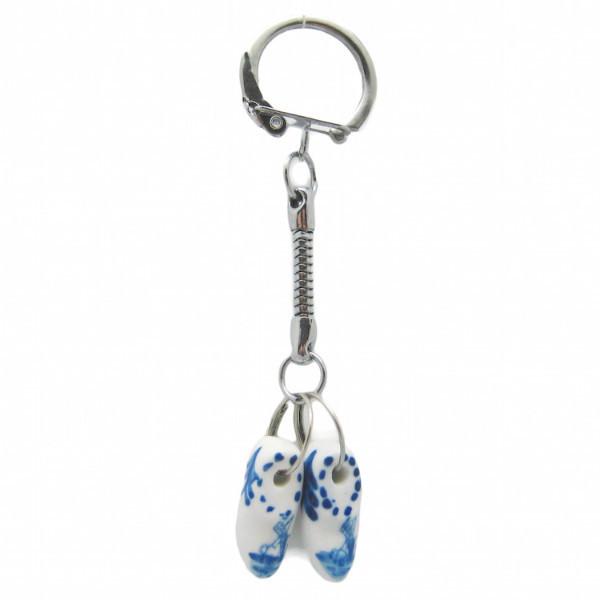 Small Dutch Clogs Delft Ceramic Keychain - Apparel & Accessories, Collectibles, CT-551, CT-600, Dutch, Key Chains, Key Chains-Dutch, PS-Party Favors, PS-Party Favors Dutch, Toys