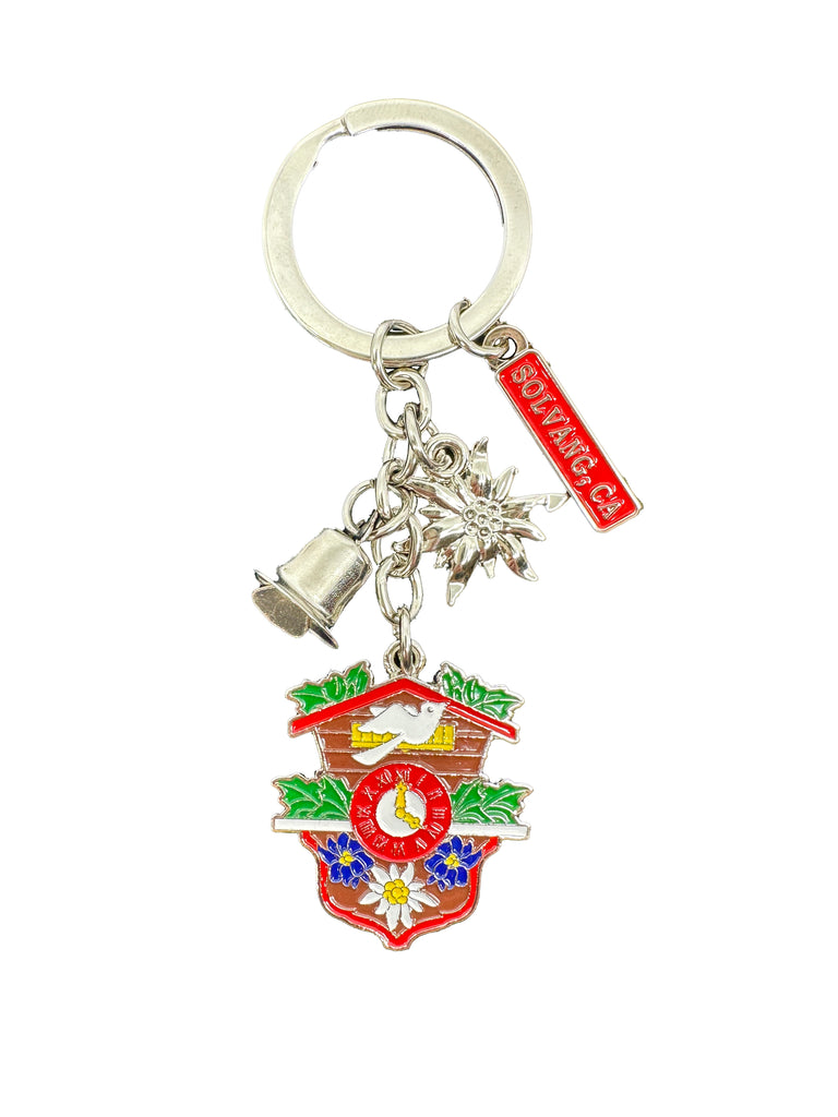 SKU: K411S  | DZ/EA Cost: 3.25/3.75 | KEYCHAIN: CLOCK/CHARM/RED/SOL