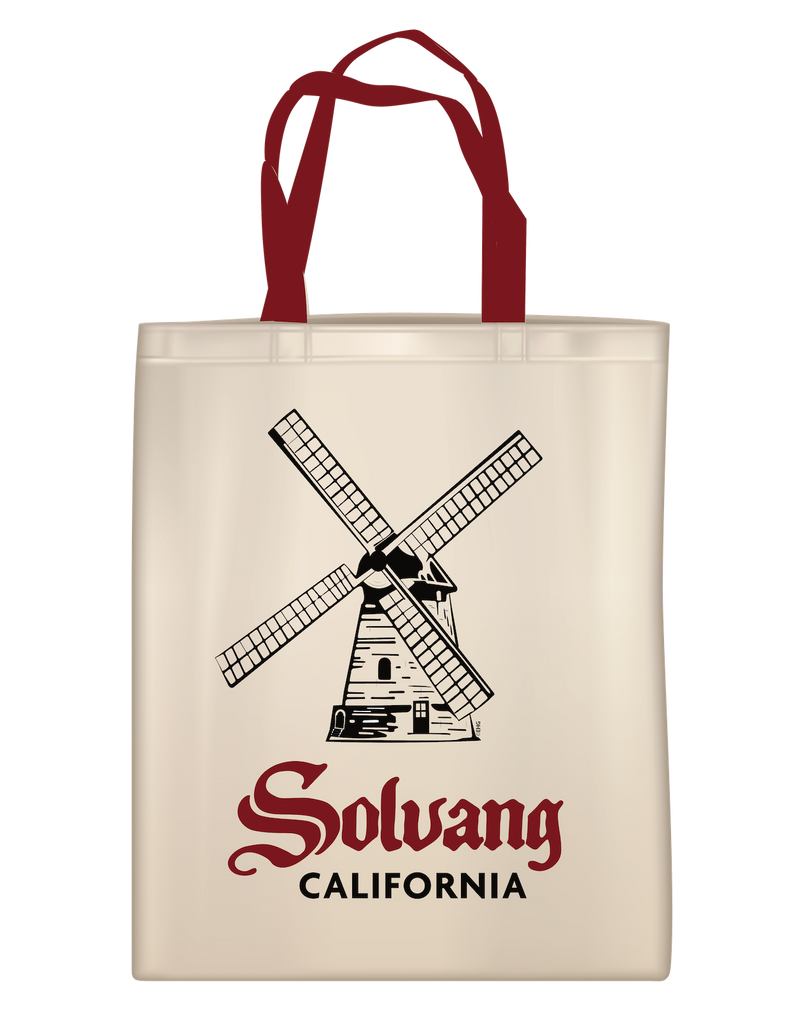 SKU: L795 | DZ/EA:  3.75/4.25 | CLOTH TOTE BAG: SOLVANG CALIF