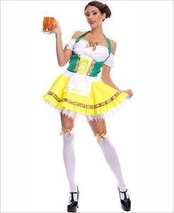 Oktoberfest Beer Girl Costume - $20 - $50, Apparel- Costumes - German - Womens, Multi-Color, Polyester, PS-Party Supplies, Size, Womens, X-Large
