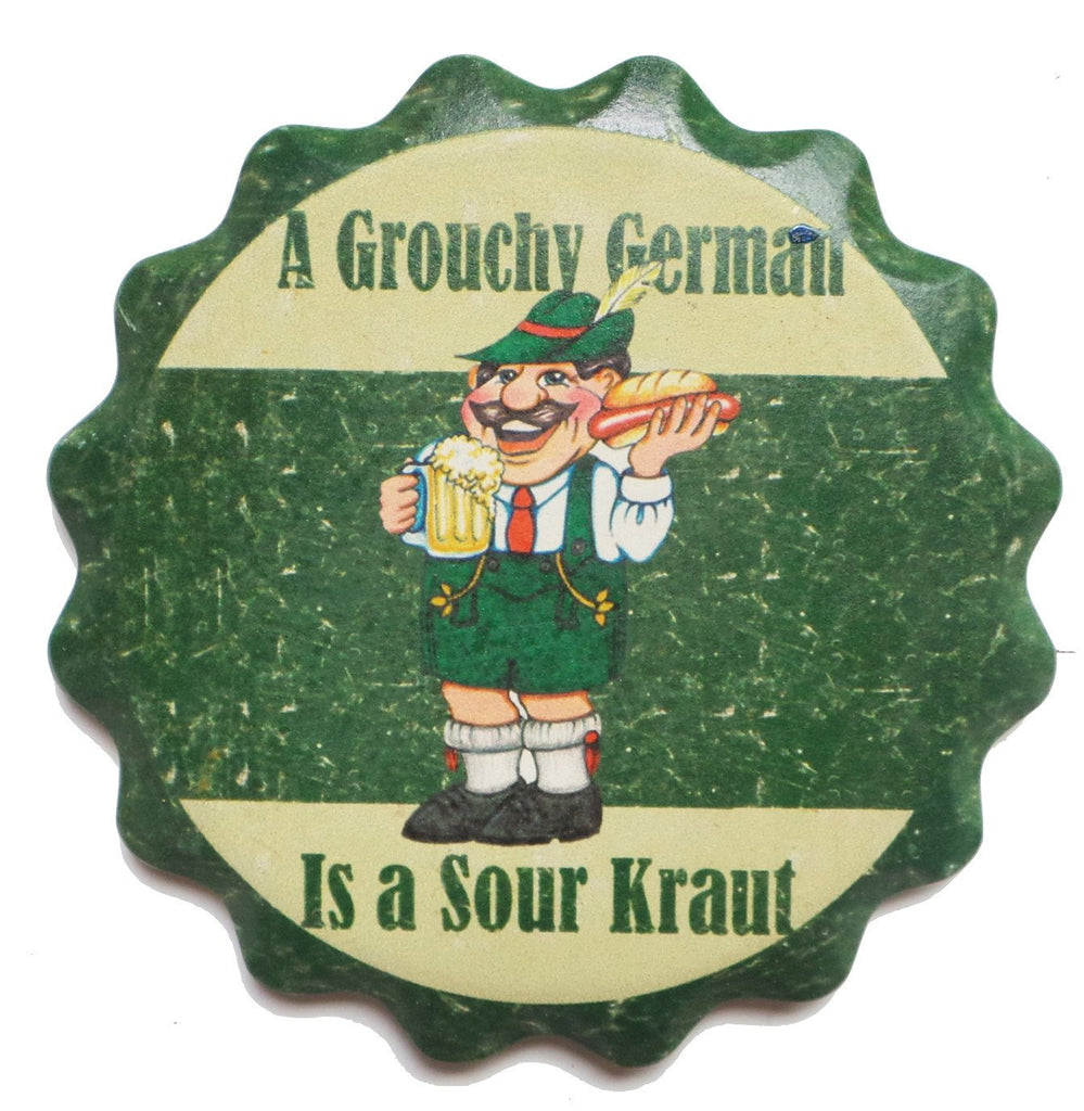  inchesA Grouchy German is A Sour Kraut inches Oktoberfest Coaster - Coasters, German, New Products, NP Upload, PS-Party Favors German, SY:, SY: Grouchy German, Top-GRMN-B, Under $25, Yr-2016