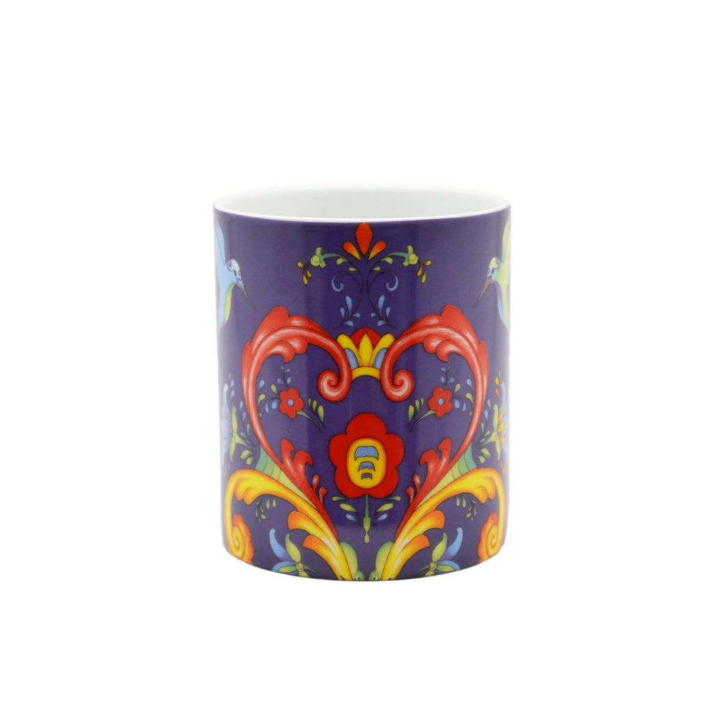 Ceramic Coffee Mug Blue Rosemaling - Coffee Mugs, Coffee Mugs-German, Coffee Mugs-Swedish, CT-500, European, New Products, NP Upload, Rosemaling, Scandinavian, Under $10, Yr-2015 - 2 - 3