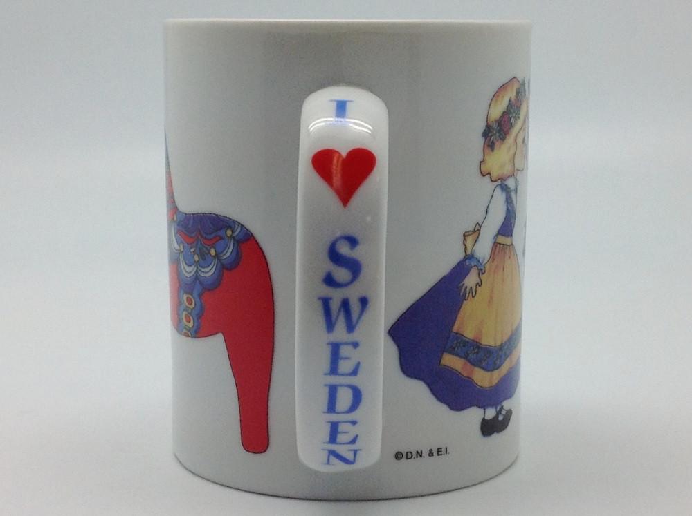 Swedish Gift Shop 3 Graphic Coffee Mug - Below $10, Coffee Mugs, Coffee Mugs-Swedish, CT-150, Dala Horse, Drinkware, Heart, Home & Garden, Swedish, SY: I Love Sweden, Tableware, Top-SWED-A - 2 - 3 - 4 - 5 - 6
