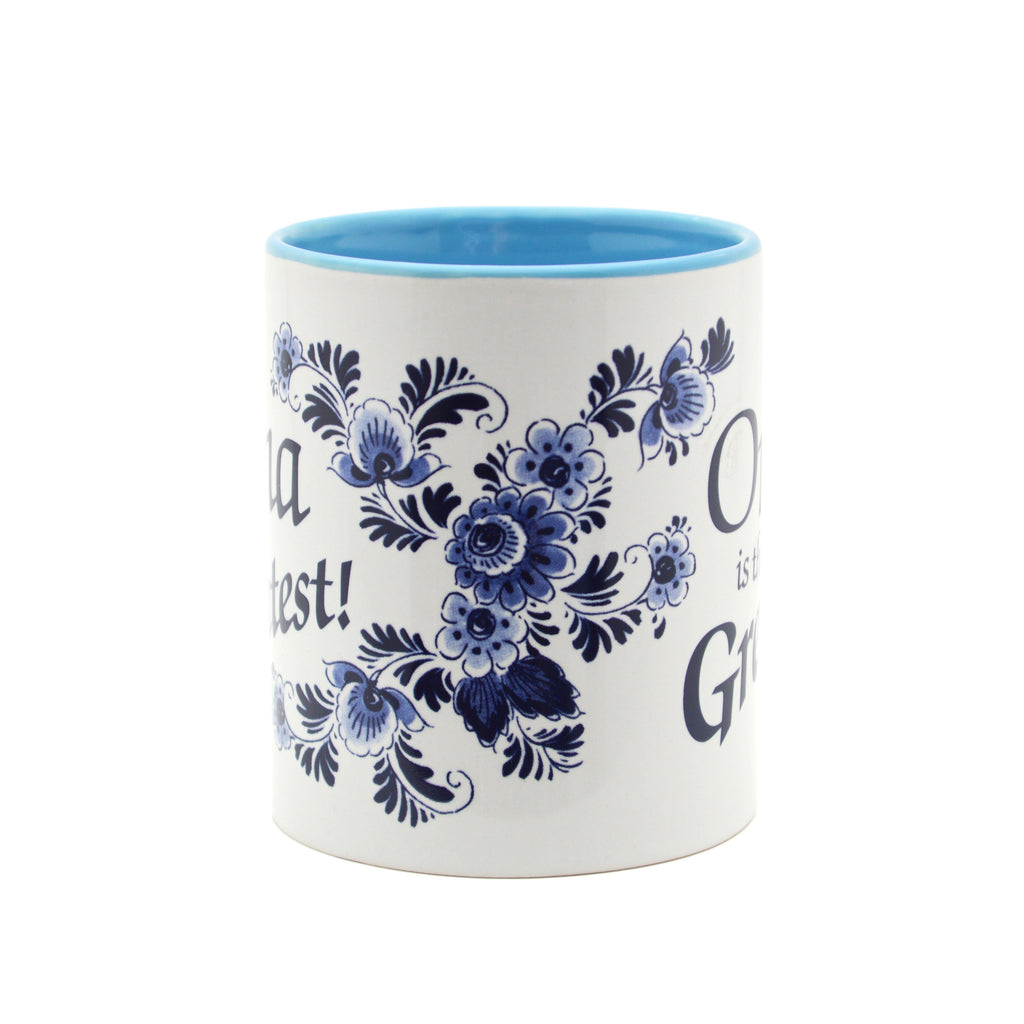  inchesOma is the Greatest inches German Blue Ceramic Coffee Mug - Coffee Mugs, Coffee Mugs-Dutch, Coffee Mugs-German, CT-500, New Products, NP Upload, Oma, Oma & Opa, SY:, SY: Oma House Rules, Under $10, Yr-2016 - 2 - 3