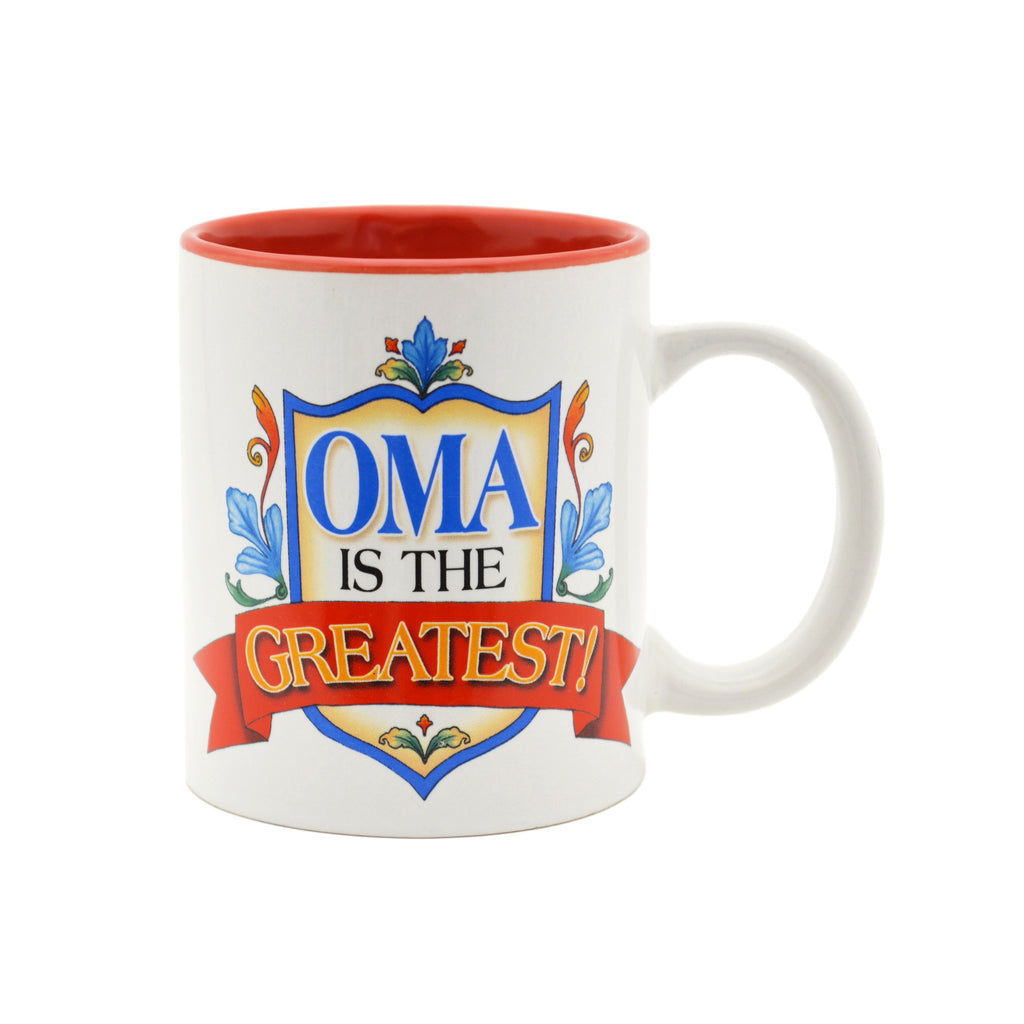 German Gift Idea Mug  inchesOma is the Greatest inches - Coffee Mugs, Coffee Mugs-Dutch, Coffee Mugs-German, CT-100, CT-102, CT-500, New Products, NP Upload, Oma, Oma & Opa, SY:, SY: Oma Greatest, SY: Oma is the Greatest, Under $10, Yr-2016