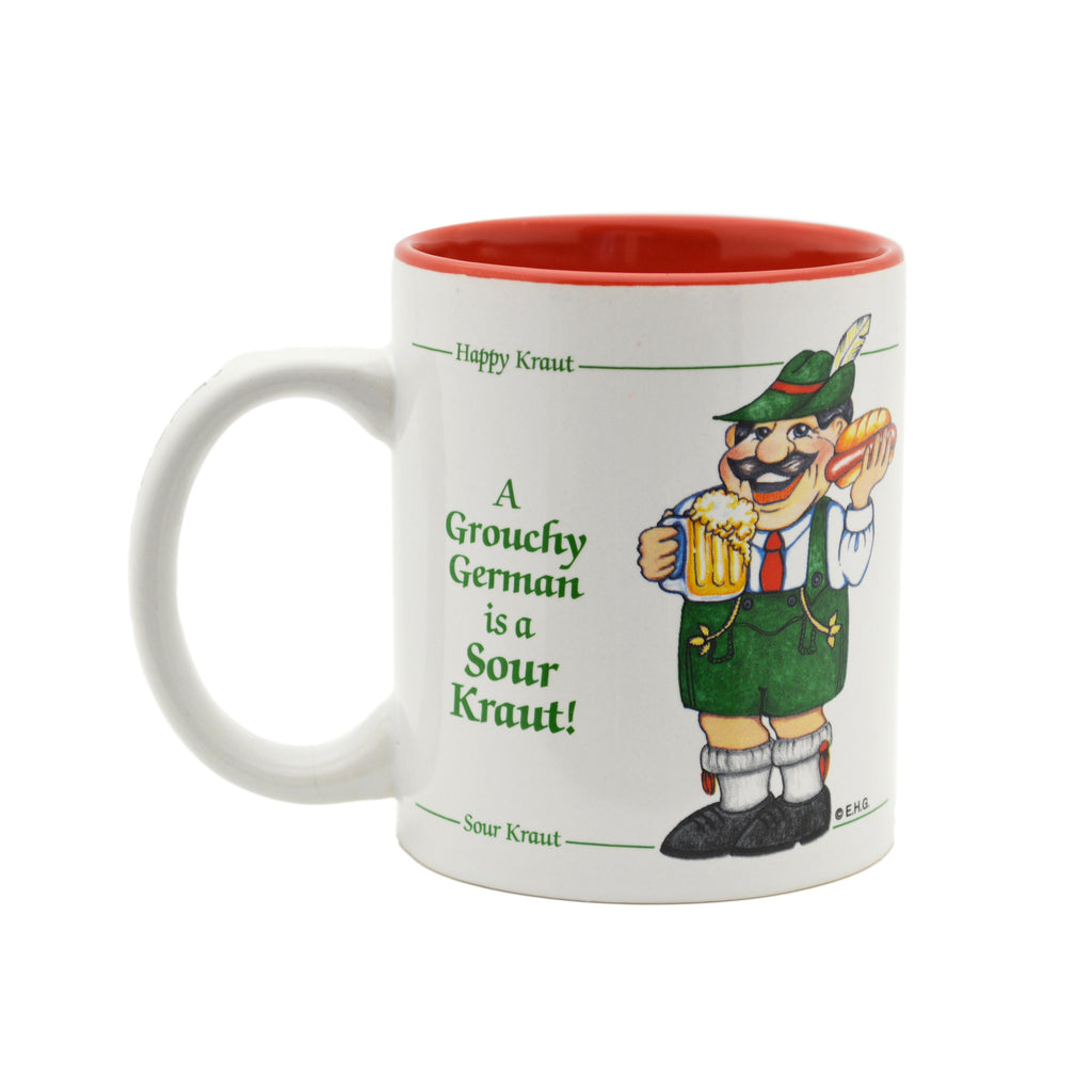 German Gift Idea Mug  inchesA Grouchy German Is A Sour Kraut inches - Coffee Mugs, Coffee Mugs-German, CT-500, German, New Products, NP Upload, PS-Party Favors German, SY:, SY: Grouchy German, Under $10, Yr-2016 - 2 - 3