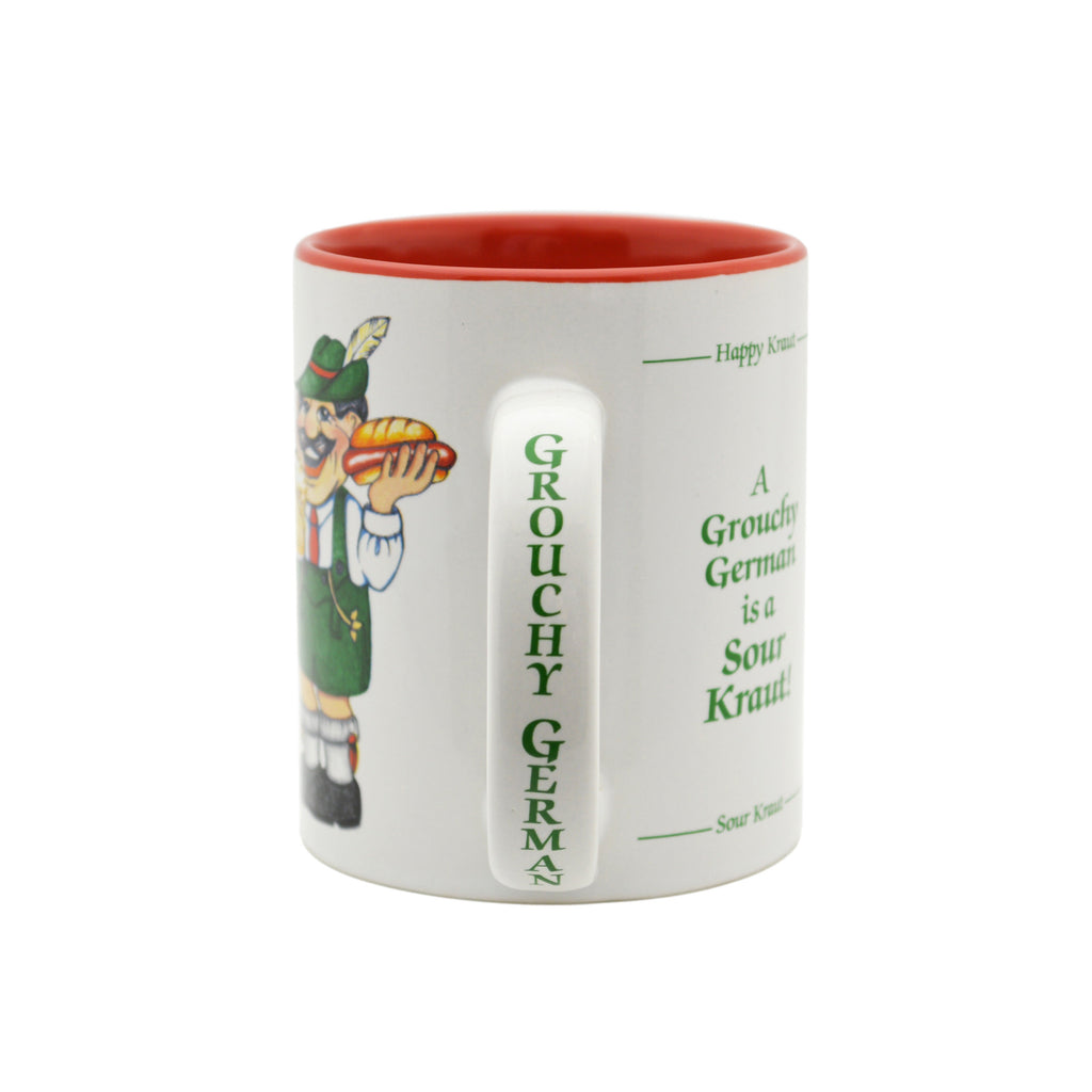German Gift Idea Mug  inchesA Grouchy German Is A Sour Kraut inches - Coffee Mugs, Coffee Mugs-German, CT-500, German, New Products, NP Upload, PS-Party Favors German, SY:, SY: Grouchy German, Under $10, Yr-2016 - 2