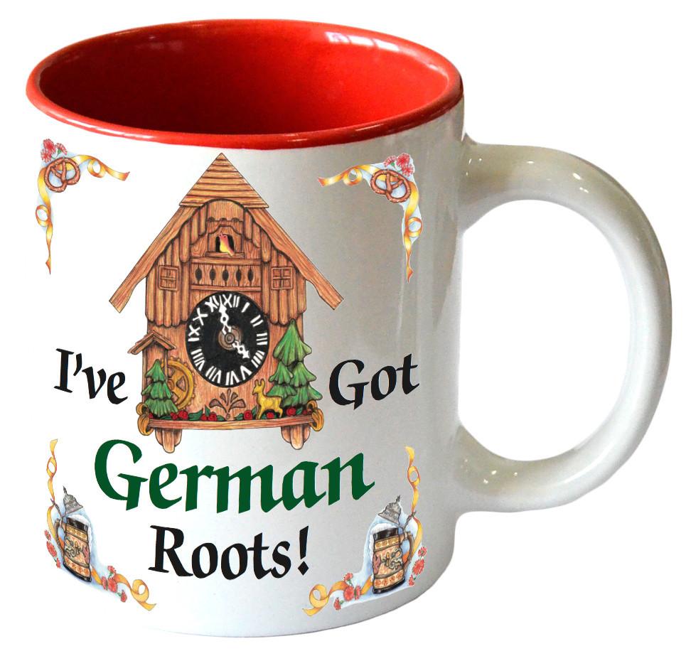 Gift for German Coffee Mug  inchesI've Got German Roots inches - Ceramics, Coffee Mugs, Coffee Mugs-German, CT-500, German, New Products, NP Upload, PS-Party Favors German, Tableware, Under $10, Yr-2017