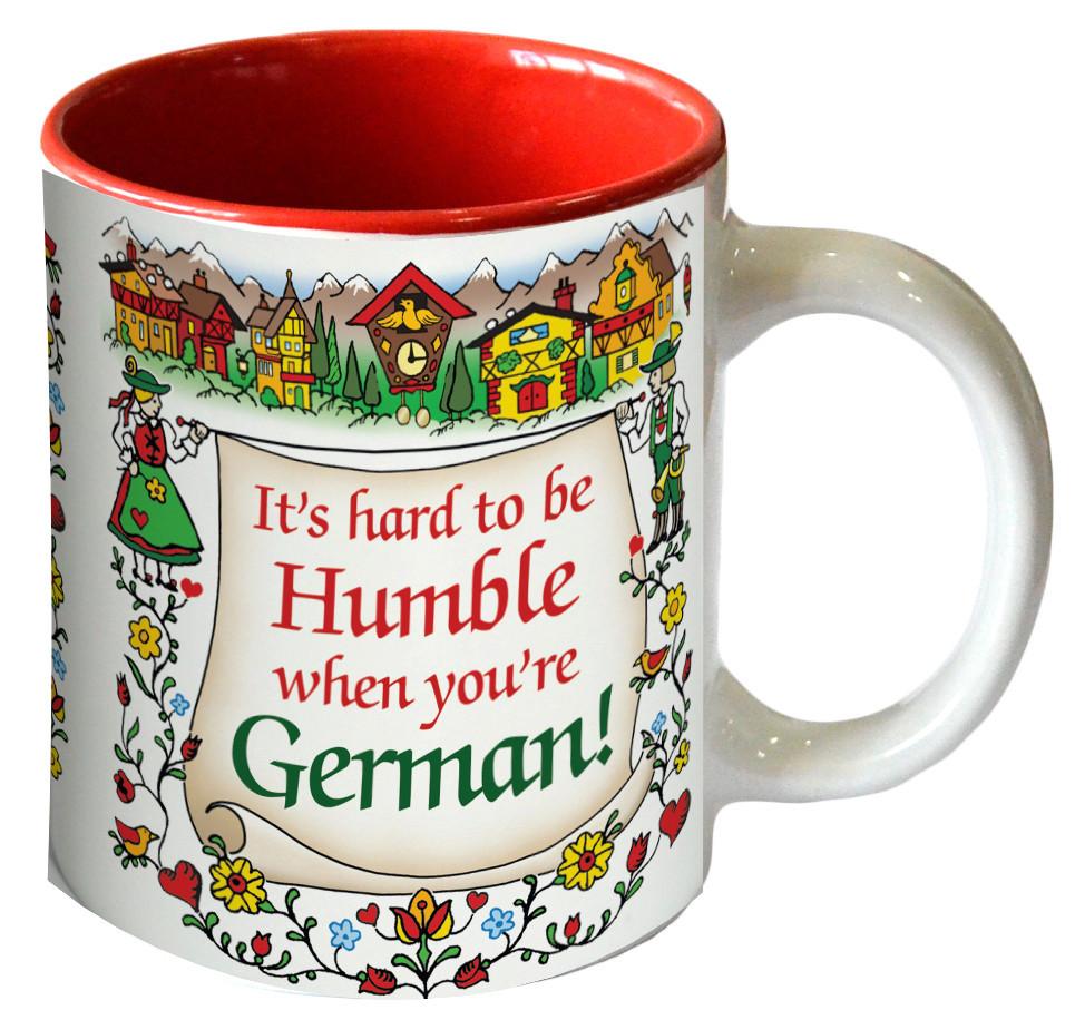 Gift for German Coffee Mug  inchesHumble German inches - Ceramics, Coffee Mugs, Coffee Mugs-German, CT-500, German, New Products, NP Upload, SY: Humble Being German, Tableware, Under $10, Yr-2017