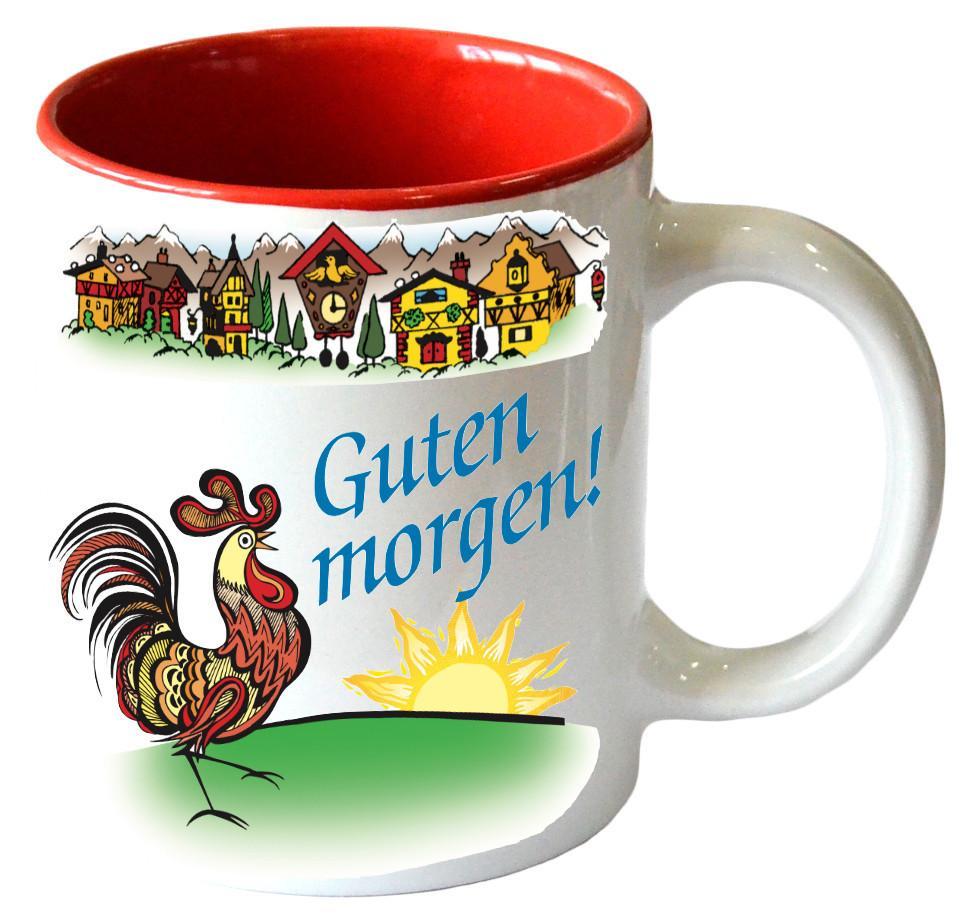 Gift for German Coffee Mug   inchesGuten morgen inches - Ceramics, Coffee Mugs, Coffee Mugs-German, CT-500, German, New Products, NP Upload, SY: Guten morgen, Tableware, Under $10, Yr-2017