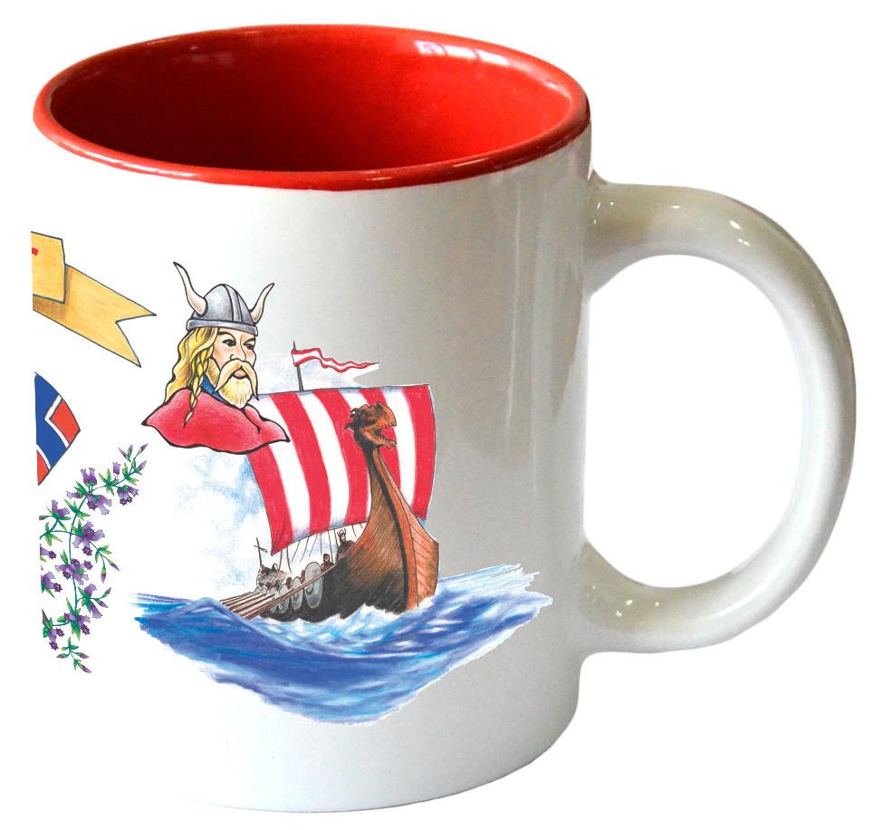 Gift for Norwegian Coffee Mug  inchesI Love Norway inches - Ceramics, Coffee Mugs, Coffee Mugs-Norwegian, New Products, Norwegian, NP Upload, PS-Party Favors Norsk, SY: I Love Norway, Tableware, Under $10, Yr-2017