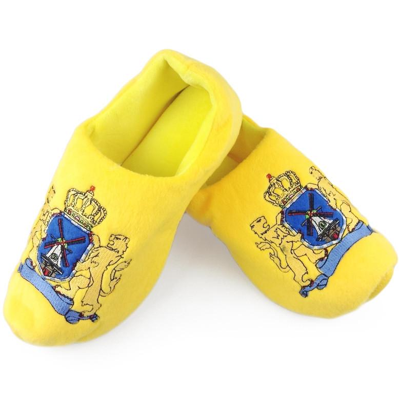 Fluffy Dutch Novelty Clog Dutch Coat of Arms Slippers - 12CM, 13CM, 14CM, 15CM, 16CM, 17CM, 18CM, 19CM, 20CM, 21CM, 22CM, 23CM, 24CM, 25CM, 26CM, 27CM, 28CM, 29CM, 30CM, 31CM, Apparel, Apparel-Costume Shoes, Apparel-Costumes, Clog Slippers, CT-601, Dutch, Shoes, Size, Wooden Shoes
