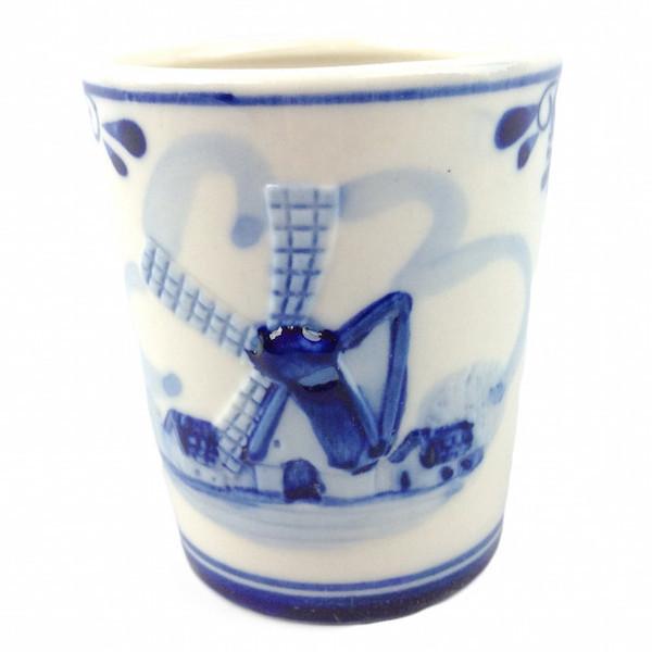 Porcelain Windmill Design Shot Glass - Alcohol, Barware, Ceramics, Collectibles, Delft Blue, Drinkware, Dutch, Home & Garden, PS-Party Favors, PS-Party Favors Dutch, Shot Glasses, Shots-Ceramic, Shots-Glass, Tableware, Top-DTCH-A, Windmills