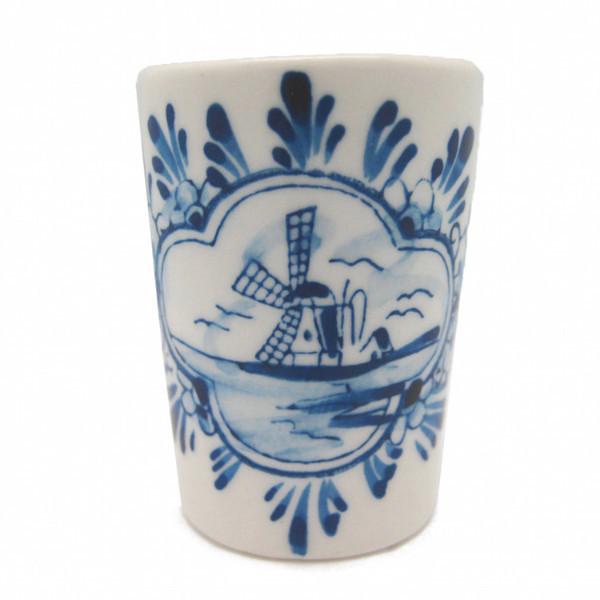 Porcelain Shot Glass: Blue and White - Alcohol, Barware, Ceramics, Collectibles, Delft Blue, Drinkware, Dutch, Home & Garden, PS-Party Favors, PS-Party Favors Dutch, Shot Glasses, Shots-Ceramic, Shots-Glass, Tableware