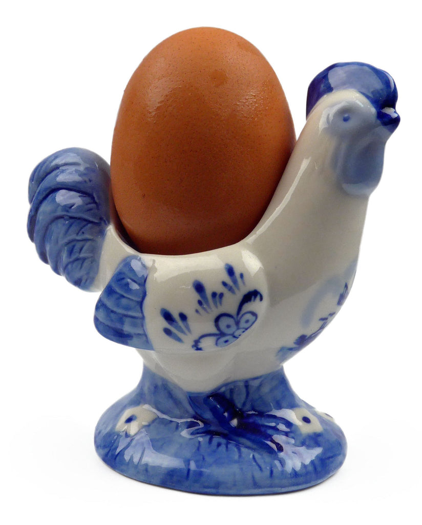 Ceramic Egg Cup Holder Standing Color Chicken - AN: Rooster, Animal, Color, Decorations, Delft Blue, Dutch, Egg Cups, Home & Garden, Tableware