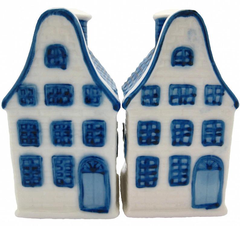 Collectible Pepper and Salt Shakers: Canal Houses - Collectibles, Delft Blue, Dutch, Home & Garden, Kitchen Decorations, S&P Sets, Tableware, Under $10
