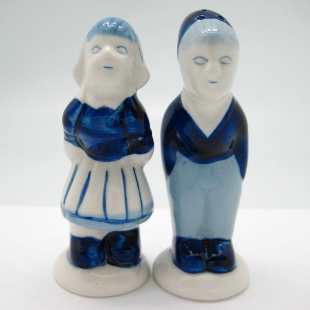 Collectible Pepper and Salt Shakers: Delft Kiss - Below $10, Collectibles, Dutch, Home & Garden, Kissing Couple, Kitchen Decorations, PS-Party Favors, PS-Party Favors Dutch, S&P Sets, Tableware, Under $10 - 2