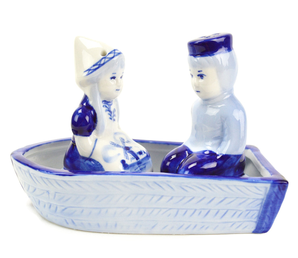 Collectible Pepper and Salt Shakers: Delft Boat - Below $10, Ceramics, Collectibles, Delft Blue, Dutch, Home & Garden, Kitchen Decorations, S&P Sets, Top-DTCH-B, Under $10