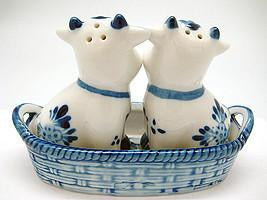 Cows Pepper and Salt Shakers: Cows/Basket - Animal, Below $10, Collectibles, Delft Blue, Dutch, Home & Garden, Kitchen Decorations, S&P Sets, Tableware, Under $10, Windmills - 2 - 3 - 4