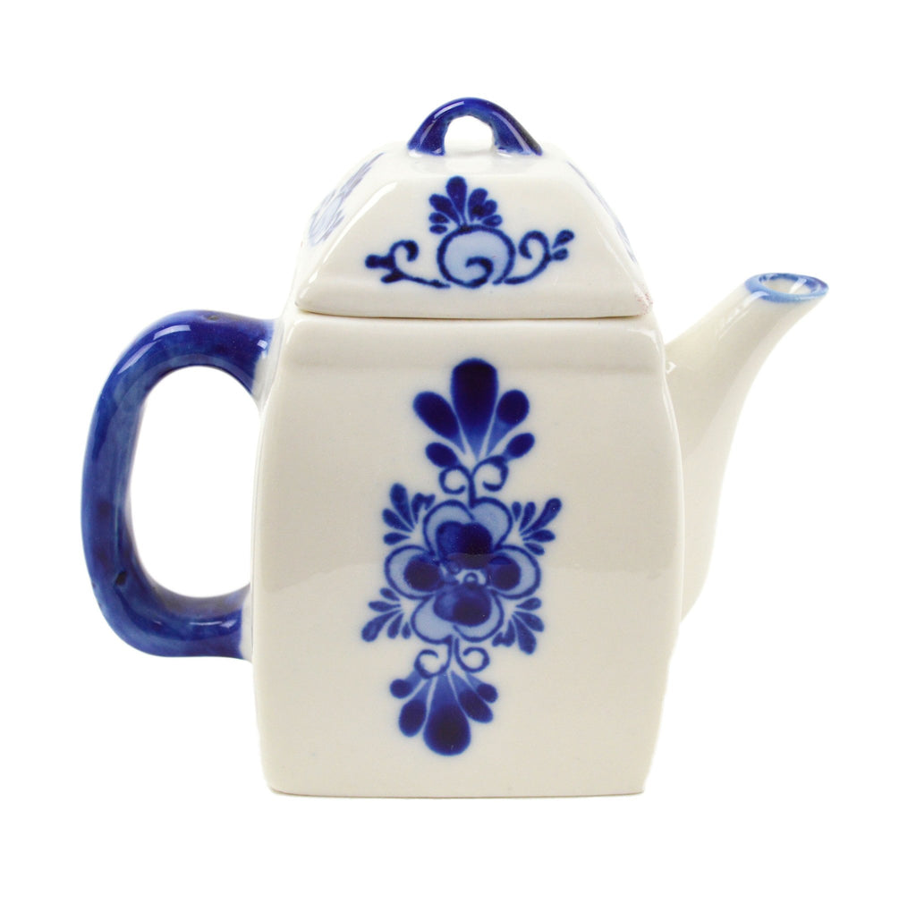 Blue Mini Tea Pot 3.75 inches - Below $10, Coffee Mugs, Collectibles, Decorations, Drinkware, Dutch, Home & Garden, Tableware - 2