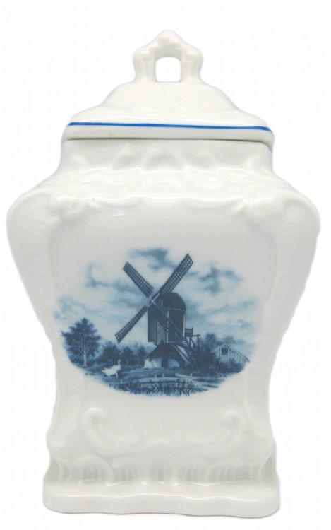 Delft Blue & White Ceramic Coffee Canister - Collectibles, Delft Blue, Dutch, Home & Garden