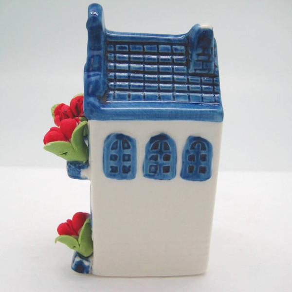 Miniature Ceramic House with Tulips - Collectibles, Delft Blue, Dutch, Home & Garden, Miniatures, Miniatures-Dutch, PS-Party Favors, PS-Party Favors Dutch, Tulips - 2