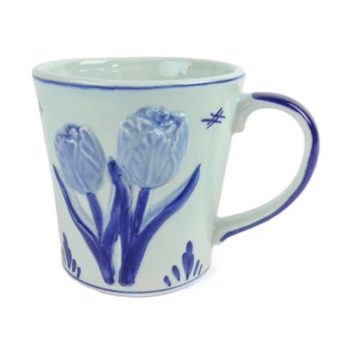 Embossed Tulip Coffee Mug - Coffee Mugs, Coffee Mugs-Dutch, Collectibles, Delft Blue, Drinkware, Dutch, Home & Garden, Tableware, Top-DTCH-B, Tulips