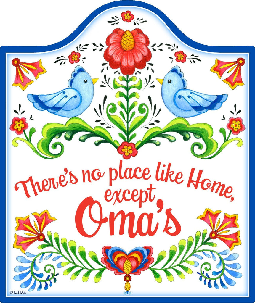 inchesNo Place Like Home Except Oma's inches Decorative Kitchen Trivet - Cheeseboards, CT-100, CT-102, CT-210, CT-220, Kitchen Decorations, New Products, NP Upload, Oma, Rosemaling, SY:, SY: No Place Like Omas, Under $10, Yr-2016