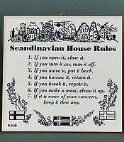  inchesScandinavian House Rules inches Danish Gift Idea Tile - Below $10, Collectibles, CT-205, CT-215, CT-240, CT-455, Danish, Home & Garden, Kitchen Decorations, Scandinavian, SY: House Rules-Scandinavian, Tiles-Danish - 2