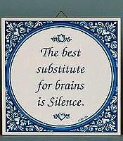 Ceramic Tile Quotes: Substitute For Brains.. - Collectibles, General Gift, Home & Garden, Kitchen Decorations, SY: Best Substitute for Brains, Tiles-Sayings - 2