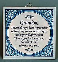 Inspirational Plaque: Grandpa Always Love.. - Below $10, Collectibles, CT-100, CT-101, General Gift, Grandpa, Home & Garden, Kitchen Decorations, SY: Grandpa Always Love, Tiles-Sayings, Under $10 - 2