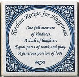 Inspirational Plaque: Kitchen Recipe Tile - Below $10, Collectibles, General Gift, Home & Garden, Kitchen Decorations, SY: Kitchen, Tiles-Sayings, Under $10
