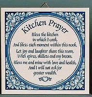 Inspirational Plaque: Kitchen Prayer Tile - Below $10, Collectibles, General Gift, Home & Garden, Kitchen Decorations, SY: Kitchen Prayer, Tiles-Sayings, Under $10 - 2