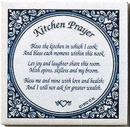 Inspirational Plaque: Kitchen Prayer Tile - Below $10, Collectibles, General Gift, Home & Garden, Kitchen Decorations, SY: Kitchen Prayer, Tiles-Sayings, Under $10