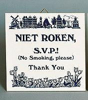 Inspirational Wall Plaque: Niet Roken Dutch - Collectibles, CT-210, Dutch, Home & Garden, Kitchen Decorations, SY: Niet Roken, Tiles-Dutch