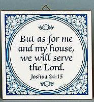 Inspirational Wall Plaque Joshua 24:15 - Below $10, Collectibles, General Gift, Home & Garden, Kitchen Decorations, Tiles-Sayings, Under $10