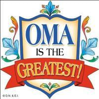 Oma Gift Idea German Wall Plaque Tile - Collectibles, CT-100, CT-102, CT-210, CT-220, Dutch, German, Germany, Home & Garden, Kitchen Decorations, Kitchen Magnets, Magnet Tiles, Magnets-German, Magnets-Refrigerator, Oma, SY: Oma is the Greatest, Tiles-German