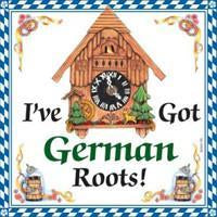 I Have Got German Roots Ceramic Wall Hanging Tile - Collectibles, CT-220, German, Germany, Home & Garden, Kitchen Decorations, PS-Party Favors German, SY: Roots German, Tiles-German, Under $10