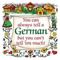 German Gift Ceramic Wall Hanging Tile Tell A German - Collectibles, CT-106, CT-220, German, Germany, Home & Garden, Kitchen Decorations, SY: Tell a German, Tiles-German, Top-GRMN-B