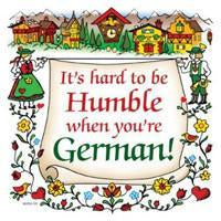 German Ceramic Wall Tile Humble German - Collectibles, CT-220, German, Germany, Home & Garden, Kitchen Decorations, PS-Party Favors German, SY: Humble Being german, Tiles-German