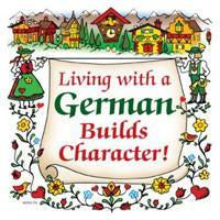Living With A German Ceramic Wall Tile - Collectibles, CT-106, CT-220, German, Germany, Home & Garden, Kitchen Decorations, SY: Living with a German, Tiles-German