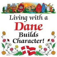 Kitchen Wall Plaques Living With Dane - Below $10, Collectibles, CT-205, Danish, Home & Garden, Kitchen Decorations, SY: Living with a Dane, Tiles-Danish, Top-DNMK-B