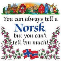 Kitchen Wall Plaques Tell A Norsk - Below $10, Collectibles, CT-240, Home & Garden, Kitchen Decorations, Norwegian, SY: Tell a Norwegian, Tiles-Norwegian, Under $10