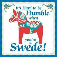 Kitchen Wall Plaques Humble Swede - Below $10, Collectibles, Dala Horse, Home & Garden, Kitchen Decorations, PS-Party Favors Swedish, Swedish, SY: Humble Being Swede, Tiles-Swedish