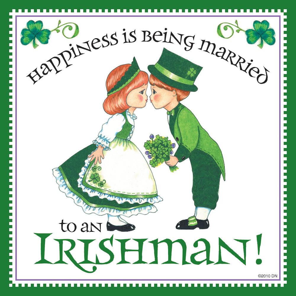  inchesMarried to Irish inches Irish Gift Tile - Below $10, Collectibles, CT-230, Home & Garden, Irish, Kissing Couple, Kitchen Decorations, Kitchen Magnets, Magnet Tiles, Magnets-Refrigerator, SY: Happiness Married to Irish, Tiles-Irish, Under $10