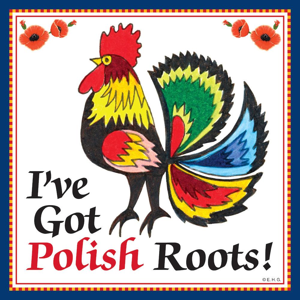 Ceramic Wall Plaque Polish Roots - Below $10, Collectibles, CT-245, Home & Garden, Kitchen Decorations, Polish, SY: Roots Polish, Tiles-Polish